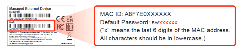 этикетке устройства
