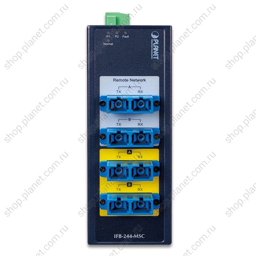 Коммутатор промышленный ByPass, 4 порта SC duplex 100/1000/10G/40G/100G, многомод, двухканальный фото 3 Коммутатор промышленный ByPass, 4 порта SC duplex 100/1000/10G/40G/100G, многомод, двухканальный IFB-244-MSC фото 3