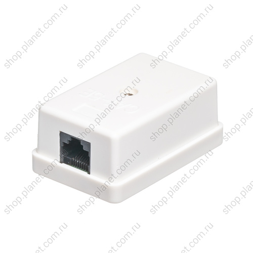 Розетка компьютерная, 1 порт RJ-45 кат. 5е, универсальная, белая Розетка компьютерная, 1 порт RJ-45 кат. 5е, универсальная, белая TJC-5U-W