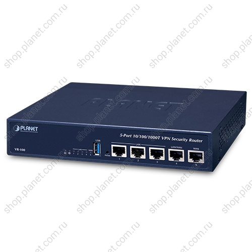 Маршрутизатор с поддержкой VPN, 5 портов RJ45 10/100/1000 Мб/с Маршрутизатор с поддержкой VPN, 5 портов RJ45 10/100/1000 Мб/с VR-100