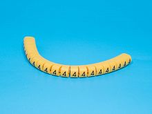 Маркер цифра 4 d=4,2-6,2мм, желтый, упак.20 шт. EC-2-4