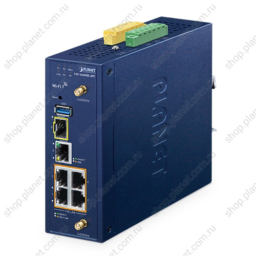 Точка доступа Wi-Fi 7 802.11be промышленная, 4 порта PoE 10/100/1000 Мб/с, 1 порт RJ45 10/100/1000 Мб/с, 1 порт SFP 1000 Мб/с фото 3 Точка доступа Wi-Fi 7 802.11be промышленная, 4 порта PoE 10/100/1000 Мб/с, 1 порт RJ45 10/100/1000 Мб/с, 1 порт SFP 1000 Мб/с IAP-3600BE-4PF фото 3