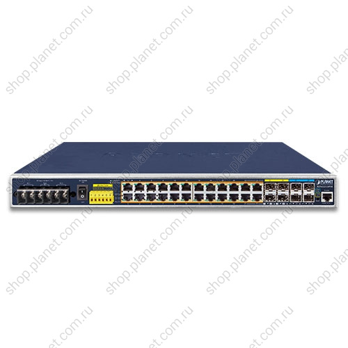 Коммутатор промышленный управляемый L3, PoE+ 24 порта RJ45 10/100/1000 Мб/с, 4 порта SFP+ 10G фото 2 Коммутатор промышленный управляемый L3, PoE+ 24 порта RJ45 10/100/1000 Мб/с, 4 порта SFP+ 10G IGS-6325-24P4X фото 2