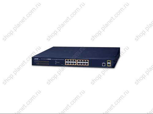 Коммутатор управляемый L2/L4, РоЕ 16 портов RJ45 10/100/1000 Мб/с, 2 порта SFP 100/1000 Мб/с Коммутатор управляемый L2/L4, РоЕ 16 портов RJ45 10/100/1000 Мб/с, 2 порта SFP 100/1000 Мб/с GS-4210-16P2S