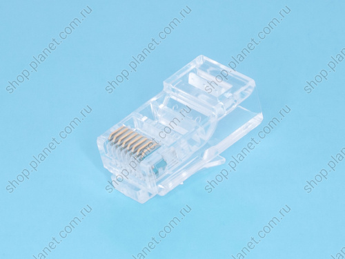 Вилка RJ-45, 8P8C для круглого одножильного кабеля TPR-8P8C-S2 фото 2