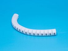 Маркер цифра 9 d=4,2-6,2мм, белый, упак.20 шт. EC-2-9