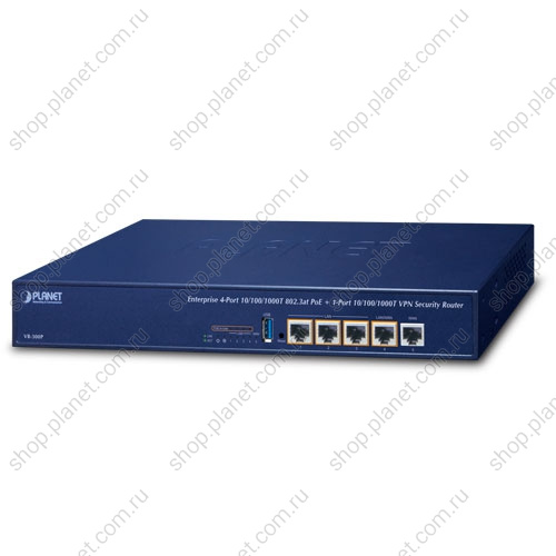 Маршрутизатор с поддержкой VPN, PoE 4 порта 10/100/1000 Мб/с Маршрутизатор с поддержкой VPN, PoE 4 порта 10/100/1000 Мб/с VR-300P