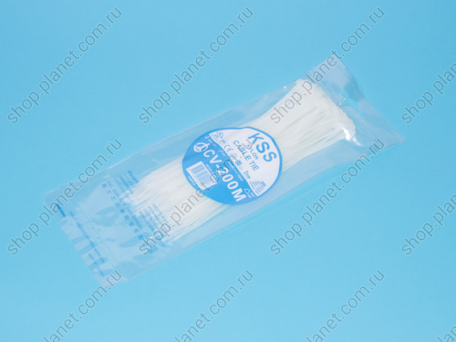 Стяжка 200х2,5мм, белая, упак. 100 шт. CV-200M