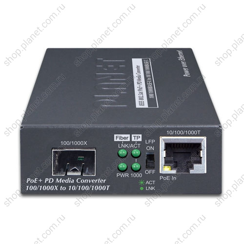 Медиаконвертер PoE+ PD с SFP портом 100/1000 Мб/с, RJ45 10/100/1000 Мб/с фото 2 Медиаконвертер PoE+ PD с SFP портом 100/1000 Мб/с, RJ45 10/100/1000 Мб/с GT-805A-PD фото 2
