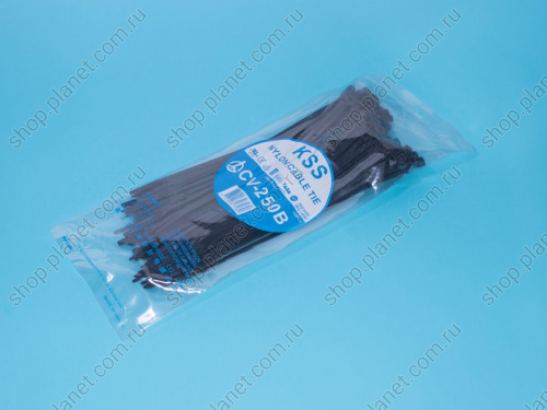 Стяжка 250x4,8мм, черная, упак. 100 шт. CV-250-B