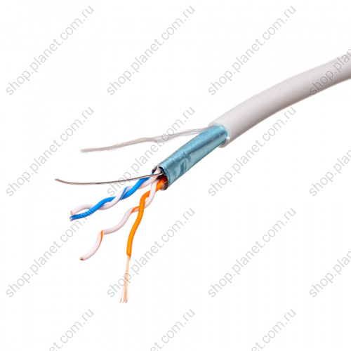 Кабель Витая пара 4 провода, кат. 5e, многожильный, бухта 305м, экранированный, серый Кабель Витая пара 4 провода, кат. 5e, многожильный, бухта 305м, экранированный, серый FTP2-26SR5