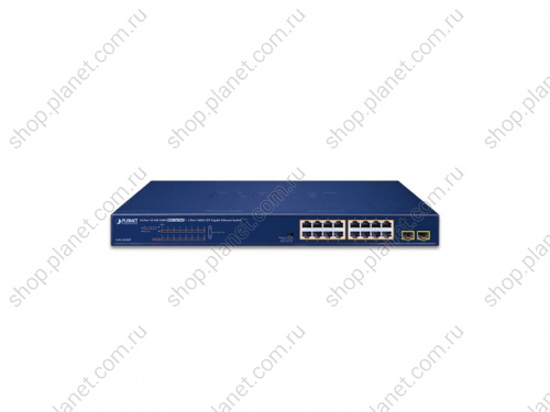 Коммутатор неуправляемый РоЕ 16 портов RJ45 10/100/1000 Мб/с, 2 порта SFP 1000 Мб/с фото 2 Коммутатор неуправляемый РоЕ 16 портов RJ45 10/100/1000 Мб/с, 2 порта SFP 1000 Мб/с GSW-1820HP фото 2