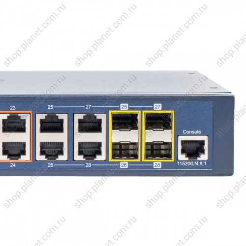 Коммутатор управляемый L2, PoE 24 порта RJ45 10/100/1000 Мб/с, 4 комбо порта RJ45/SFP 1000 Мб/с фото 3 Коммутатор управляемый L2, PoE 24 порта RJ45 10/100/1000 Мб/с, 4 комбо порта RJ45/SFP 1000 Мб/с GS-4210-24P4C фото 3