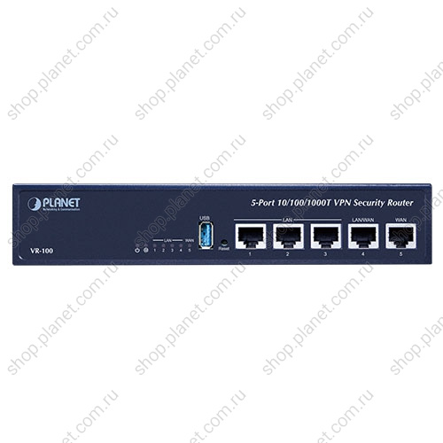 Маршрутизатор с поддержкой VPN, 5 портов RJ45 10/100/1000 Мб/с фото 2 Маршрутизатор с поддержкой VPN, 5 портов RJ45 10/100/1000 Мб/с VR-100 фото 2