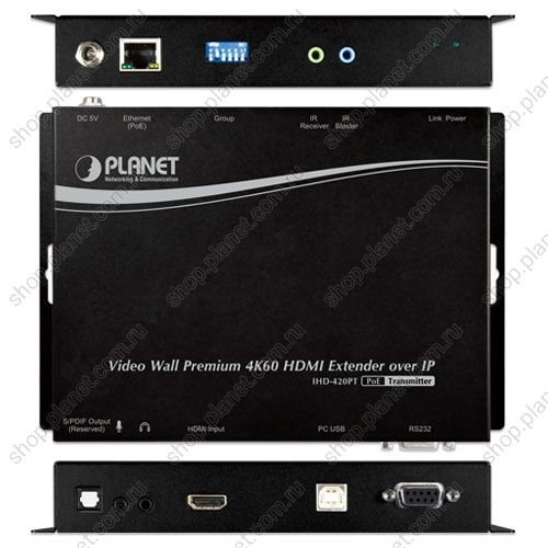 Удлинитель (передатчик) Ultra 4K HDMI, 1 порт RJ-45 10/100/1000 Мб/с PoE PD фото 2 Удлинитель (передатчик) Ultra 4K HDMI, 1 порт RJ-45 10/100/1000 Мб/с PoE PD IHD-420PT фото 2