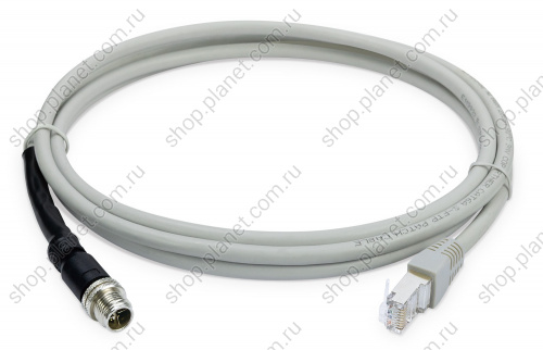 Кабель соединительный 8-ми контактный с разъёмами M12(вилка) - RJ-45, 2 метра Кабель соединительный 8-ми контактный с разъёмами M12(вилка) - RJ-45, 2 метра CB-M12X8M10G-200