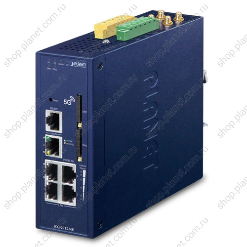 Шлюз промышленный сотовый 5G, 2 порта SIM, 5 портов RJ45 10/100/1000 Мб/с фото 2 Шлюз промышленный сотовый 5G, 2 порта SIM, 5 портов RJ45 10/100/1000 Мб/с ICG-2515-NR фото 2