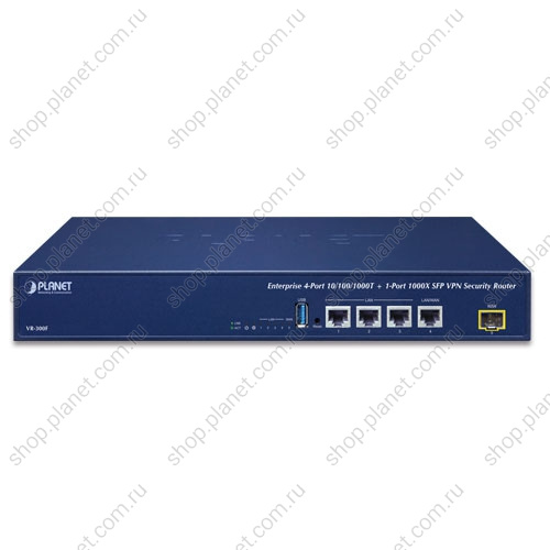 Маршрутизатор с поддержкой VPN, 4 порта RJ45 10/100/1000 Мб/с, 1 порт SFP 1000 Мб/с фото 2 Маршрутизатор с поддержкой VPN, 4 порта RJ45 10/100/1000 Мб/с, 1 порт SFP 1000 Мб/с VR-300FP фото 2
