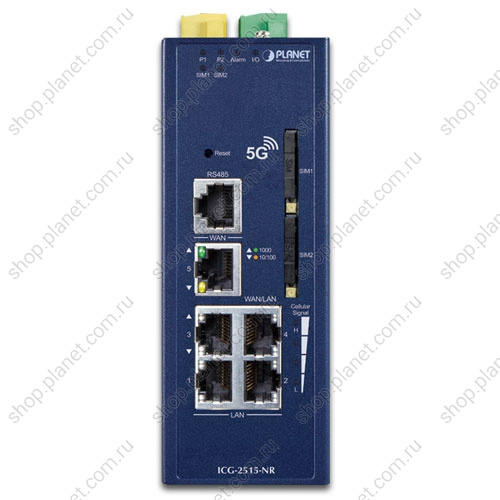 Шлюз промышленный сотовый 5G, 2 порта SIM, 5 портов RJ45 10/100/1000 Мб/с фото 3 Шлюз промышленный сотовый 5G, 2 порта SIM, 5 портов RJ45 10/100/1000 Мб/с ICG-2515-NR фото 3