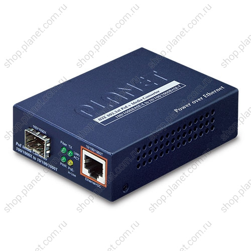 Медиаконвертер PoE с SFP портом 1000 Мб/с, RJ45 10/100/1000 Мб/с Медиаконвертер PoE с SFP портом 1000 Мб/с, RJ45 10/100/1000 Мб/с GTP-805A