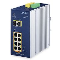 IGS-10020HPT-U Коммутатор промышленный управляемый L2+/L4, PoE+ 8 портов RJ45 10/100/1000, 2 порта SFP 1000/2.5G, крепление на DIN-рейку или стену