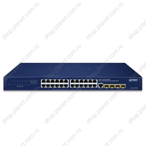 Коммутатор управляемый L2/L4, 4 порта SFP 100/1000 Мб/с, 24 порта RJ45 10/100/1000 Мб/с фото 2 GS-4210-24T4SR Коммутатор управляемый L2/L4, 4 порта SFP 100/1000 Мб/с, 24 порта RJ45 10/100/1000 Мб/с фото 2