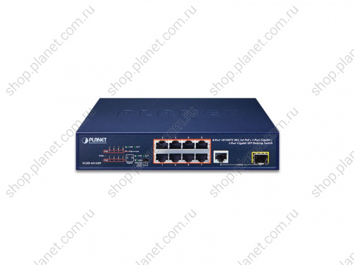 Коммутатор неуправляемый РоЕ 8 портов RJ45 10/100 Мб/с, 1 порт RJ45 10/100/1000 Мб/с, 1 порт SFP 100/1000 Мб/с фото 3 Коммутатор неуправляемый РоЕ 8 портов RJ45 10/100 Мб/с, 1 порт RJ45 10/100/1000 Мб/с, 1 порт SFP 100/1000 Мб/с FGSD-1011HP фото 3