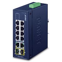 IFGS-1022TF Коммутатор промышленный 8 портов RJ45 10/100 Мб/с, 2 комбо порта SFP 1000 Мб/с, RJ45 10/100/1000 Мб/с