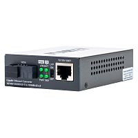 Медиаконвертер с SC портом 1000 Мб/с, TX 1310, RX 1550, WDM, 20 км, одномод, RJ45 10/100/1000 Мб/с GT-806A15