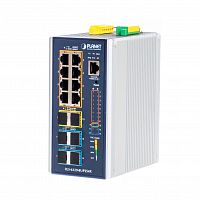 IGS-6329-8UP2S4X Коммутатор промышленный управляемый L3, PoE++ 8 портов RJ45 10/100/1000 Мб/с, 2 порта SFP 2.5G, 4 порта SFP+ 10G, крепление на DIN-рейку или на стену