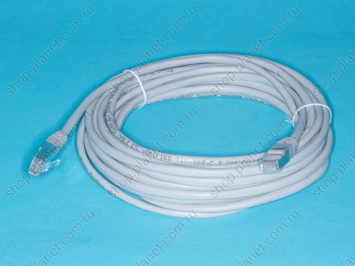 Патч-корд (шнур) RJ-45 - RJ-45 кат.5е, 6м, экранированный, серый SC04-8P8C6