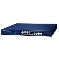 GS-2210-24T2S Коммутатор управляемый L2 Web/Smart, 2 порта SFP 1000 Мб/с, 24 порта RJ45 10/100/1000 Мб/с
