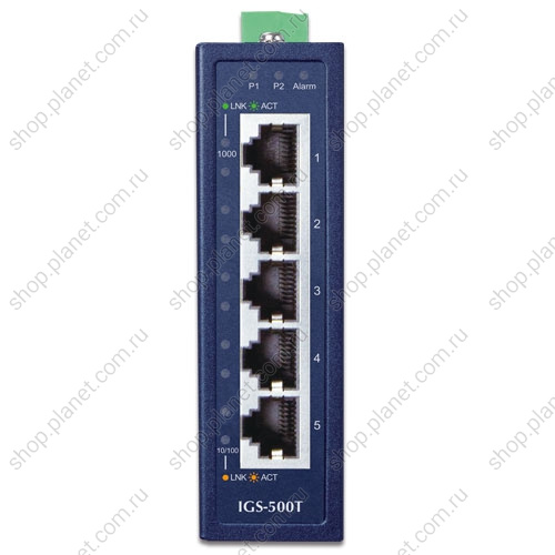 Коммутатор промышленный 5 портов RJ45 10/100/1000 Мб/с фото 2 Коммутатор промышленный 5 портов RJ45 10/100/1000 Мб/с IGS-500T фото 2