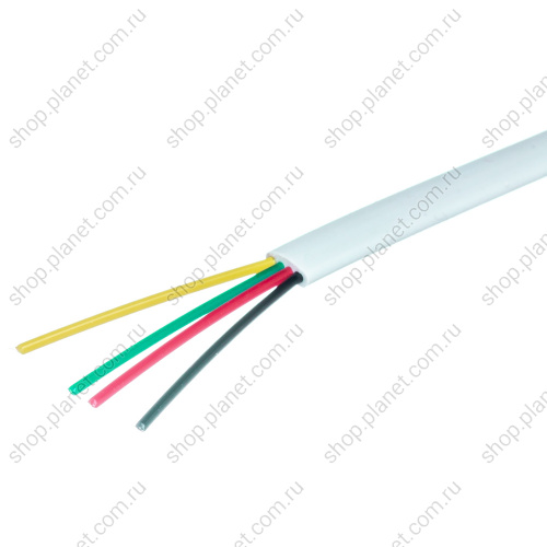 Кабель телефонный 4 провода, белый TC4-26T-W