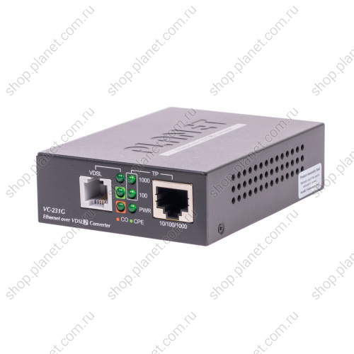 Медиаконвертер VDSL2, 1 порт RJ-45 10/100/1000 Мб/с, 1 порт RJ-11 профиль 30a сетевое оборудование VDSL