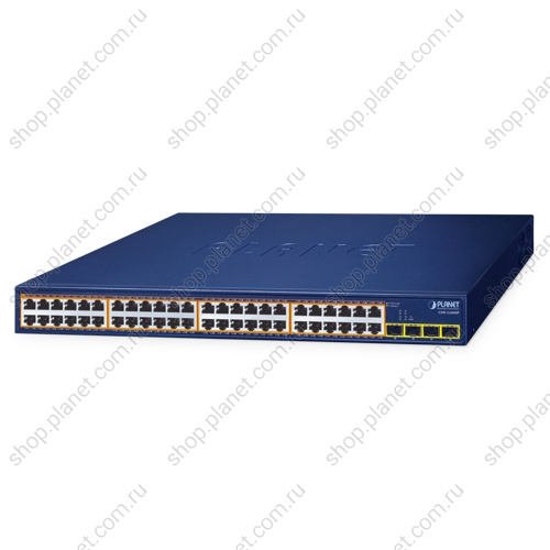 Коммутатор неуправляемый PoE 48 портов RJ45 10/100/1000 Мб/с, 4 порта SFP 1000 Мб/с Коммутатор неуправляемый PoE 48 портов RJ45 10/100/1000 Мб/с, 4 порта SFP 1000 Мб/с GSW-5240HP