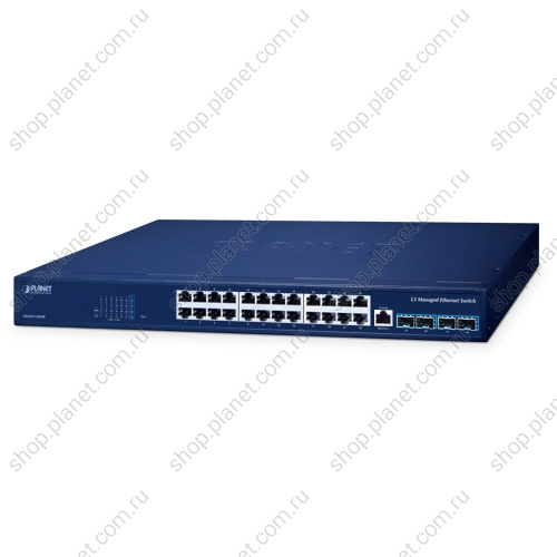 Коммутатор управляемый L3, 4 порта SFP+ 1000/10G, 24 порта RJ45 10/100/1000 Мб/с GS-6311-24T4X Коммутатор управляемый L3, 4 порта SFP+ 1000/10G, 24 порта RJ45 10/100/1000 Мб/с