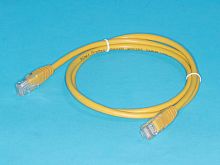 Патч-корд (шнур) RJ-45 - RJ-45 кат.5е, 1м, желтый SC03-8P8C1-Y