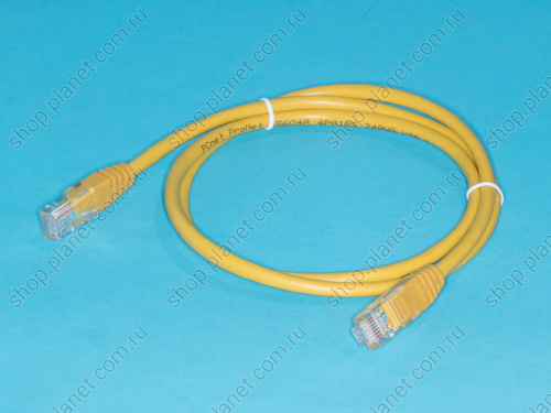 Патч-корд (шнур) RJ-45 - RJ-45 кат.5е, 1м, желтый Патч-корд (шнур) RJ-45 - RJ-45 кат.5е, 1м, желтый SC03-8P8C1-Y