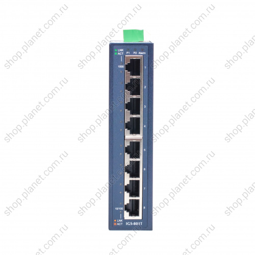 Коммутатор промышленный 8 портов RJ45 10/100/1000 Мб/с IGS-801T фото 2