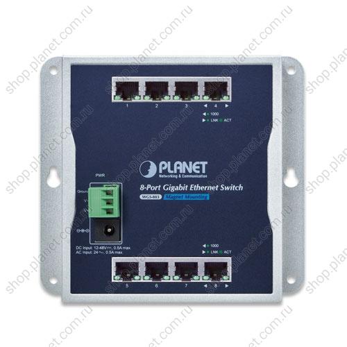Коммутатор промышленный 8 портов RJ45 10/100/1000 Мб/с, настенный фото 3 Коммутатор промышленный 8 портов RJ45 10/100/1000 Мб/с, настенный WGS-803 фото 3