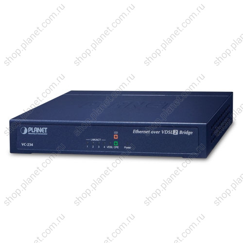 Медиаконвертер VDSL2, 4 порта RJ-45 10/100 Мб/с, 1 порт RJ-11, 1 порт сплиттер RJ-11 сетевое оборудование VDSL