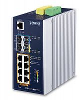 IGS-6325-8UP2S2X Коммутатор промышленный управляемый L3, PoE++ 8 портов RJ45 10/100/1000 Мб/с, 2 порта SFP 100/1000/2.5G, 2 порта SFP 10G, крепление на DIN-рейку или на стену