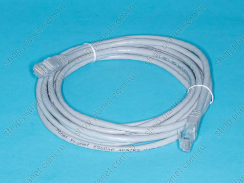 Патч-корд (шнур) RJ-45 - RJ-45 кат.5е, 4м, серый Патч-корд (шнур) RJ-45 - RJ-45 кат.5е, 4м, серый SC03-8P8C4-G