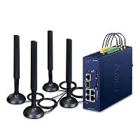 Промышленный шлюз 5G, 2 слота SIM, 1 порт SFP 1000 Мб/с, 4 порта RJ45 10/100/1000 Мб/с 