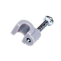 Скоба 4х4,2мм с гвоздем, серая, упак. 100 шт. NC-0.4N