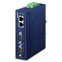 Промышленный сервер 2 порта RS232/ RS422/485  DB9,  2 порта 10/100 Мб/с, TCP Server, Virtual COM, Modbus, MQTT ICS-3200T