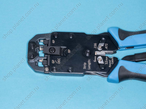 Инструмент для обжима разъемов RJ-10,11,12,45 c храповым механизмом фото 2 Инструмент для обжима разъемов RJ-10,11,12,45 c храповым механизмом HT-2008AR фото 2