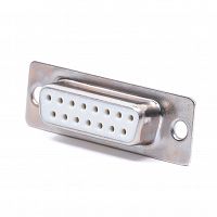 Разъем D-SUB 15 контактов, гнездо на кабель, пайка DB-15F