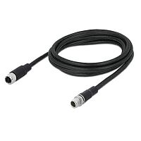 Кабель соединительный 4-х контактный с разъёмами M12 (вилка) - M12 (розетка), 10метров CB-M12D4MD4F-1000